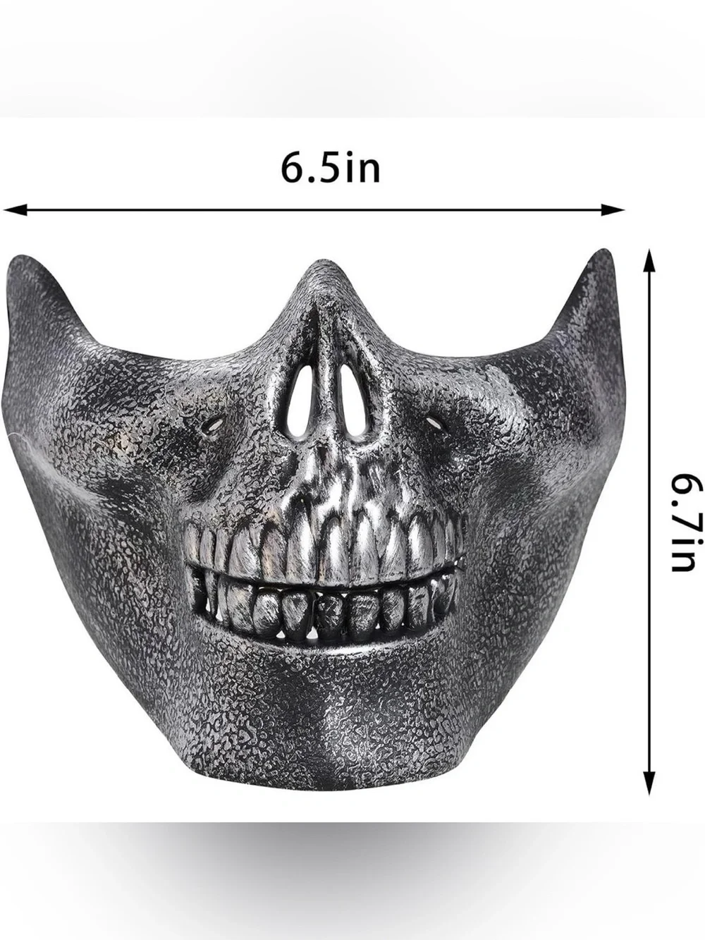 White Half Skull Mask Blinged Out Red Crystal Grillz EDC Rave Costume Halloween